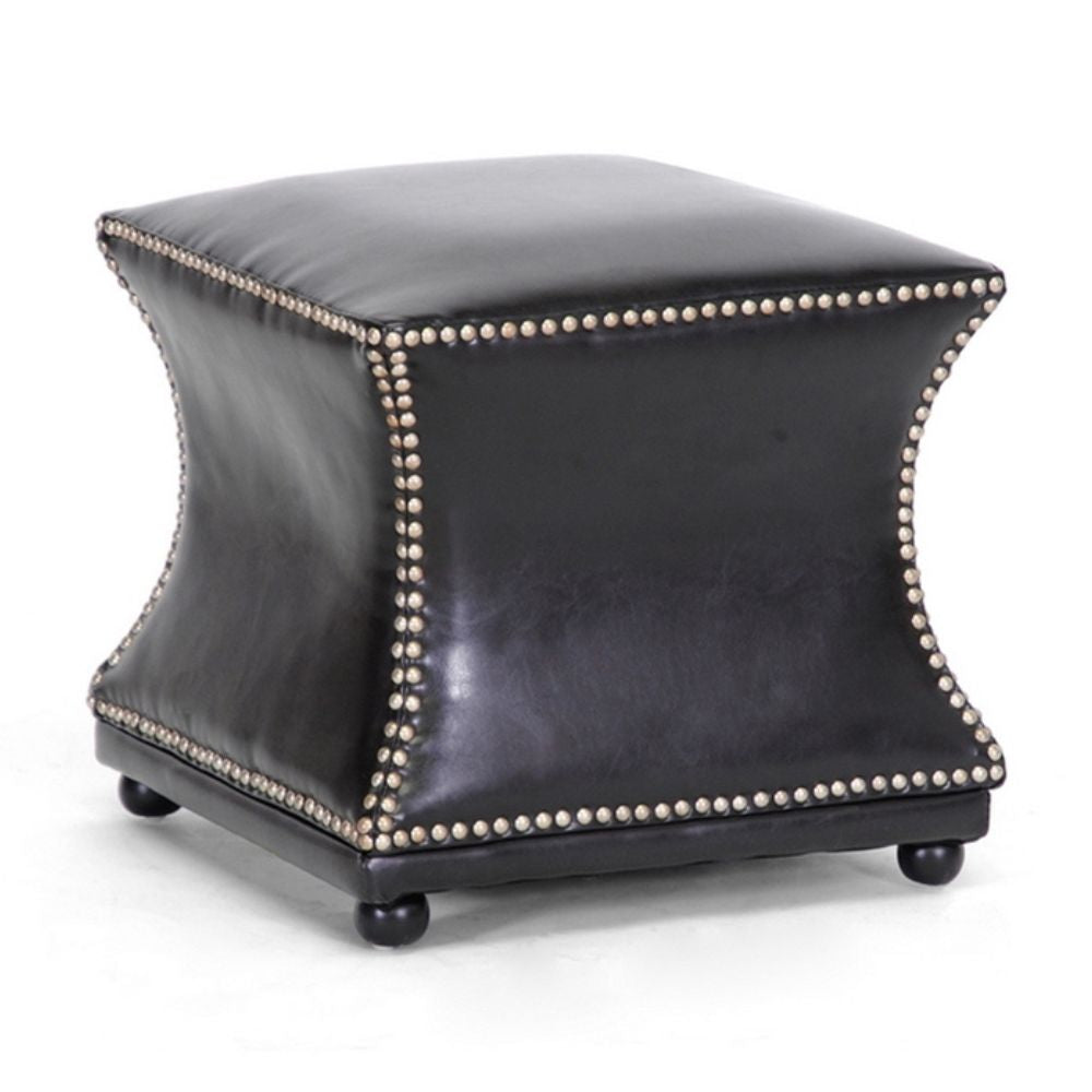 Ellastone Dark Brown Modern Leather Ottoman