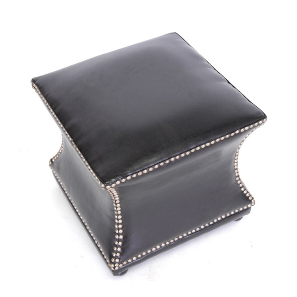 Ellastone Dark Brown Modern Leather Ottoman